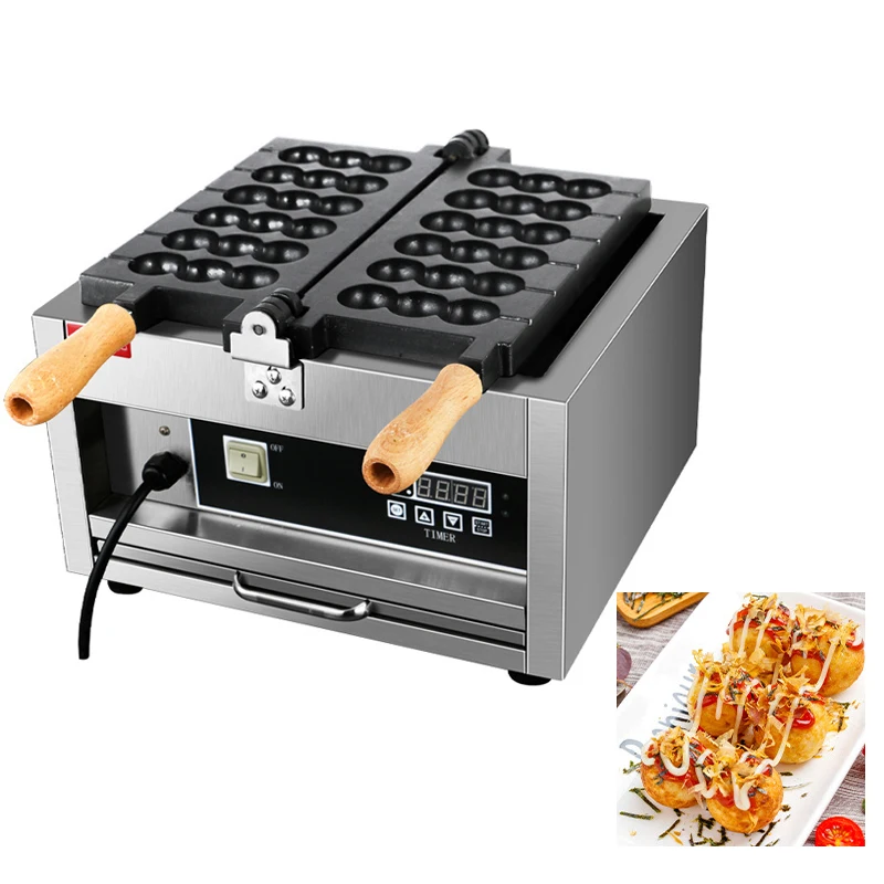 

Snacks Machine Electric Takoyaki Balls Grill Oven, Sugar-Coated Haws Shaped Waffle Baking Pan Equipment Refined Steel Body