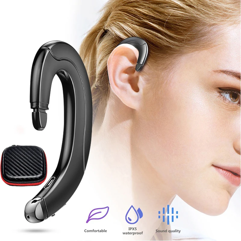 

Original F88 Bone Conduction Headset Bluetooth Hearing Aid 5.0 Hi-Fi stereo wireless headset Waterproof sports with microphone