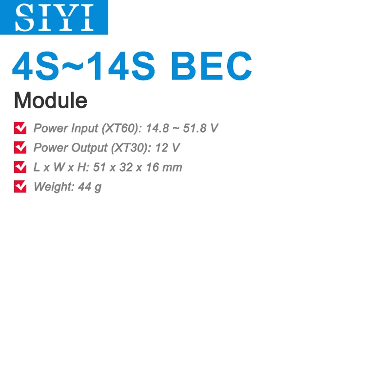 

SIYI HM30 4-14S / 4-18S модуль BEC для Air Unit HM30