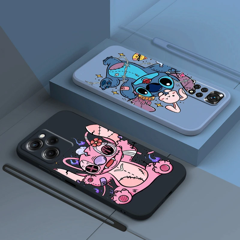 

Anime Stitch Lilo For Xiaomi Redmi Note 12 11 11T 10 10S 9 9S 9T 8 8T 7 Pro Plus Speed Liquid Rope Soft Phone Case Coque Capa