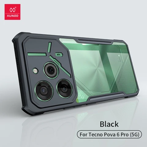 Xundd для Tecno Pova 6 Pro чехол чехол для Tecno Pova6 Pro роскошный противоударный бампер, простые прозрачные защитные чехлы для телефонов