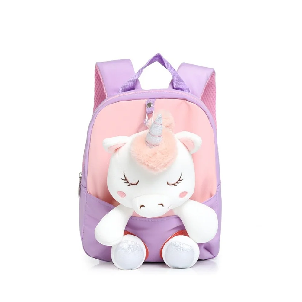 New Unicorn Backpack Kindergarten Cartoon Plush Doll Schoolbag Lightweight Nylon Tide Bag Children's Backpack backpack for girls
