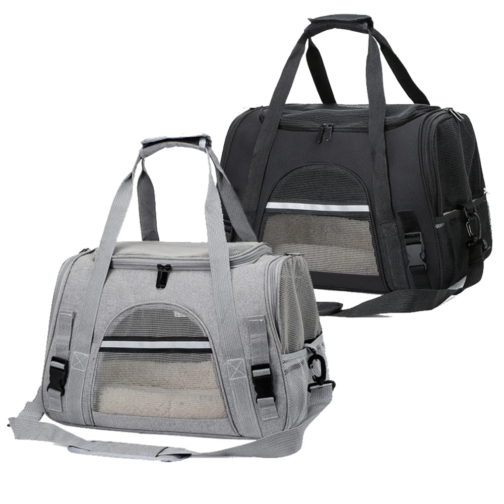 

Pets Handbag Puppy Cat Backpack Soft Pet Carrier Bag Breathable With Safety Zippers Outdoor Travel Dog Cat Products