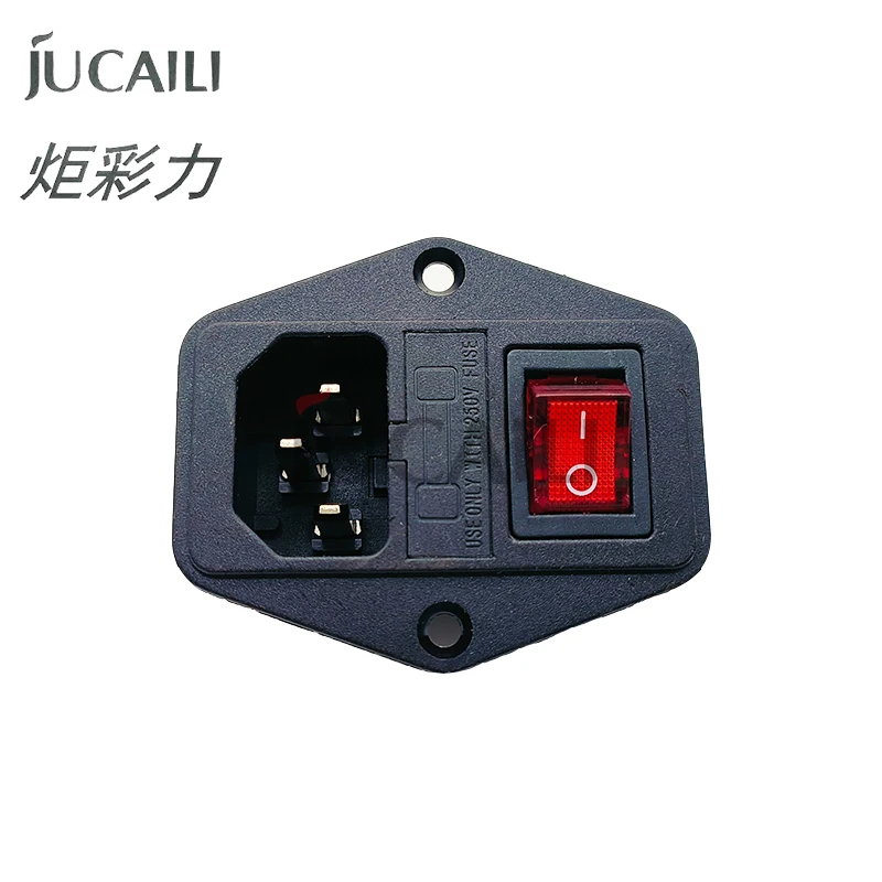 Jucaili красный кулисный переключатель питания IEC 3-контактный 320 C14 входные розетки