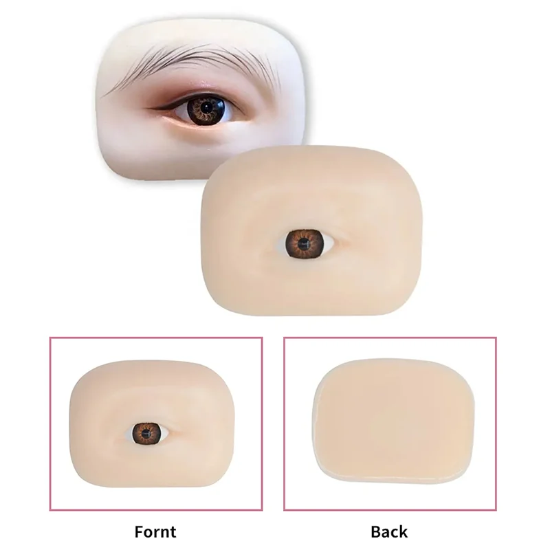 

Beginner Practice Skin Eye 3D Silicone Practice Skins Eyebrow Eye Tattoo Training Fake Skin Eye Makeup Practice Pad