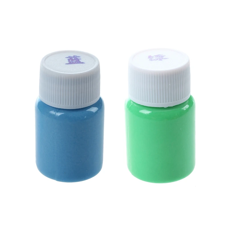 

Акриловая светящаяся краска, 2 бутылки, 20 г, яркий пигмент для вечерние НКИ «сделай сам», розовая и зеленая