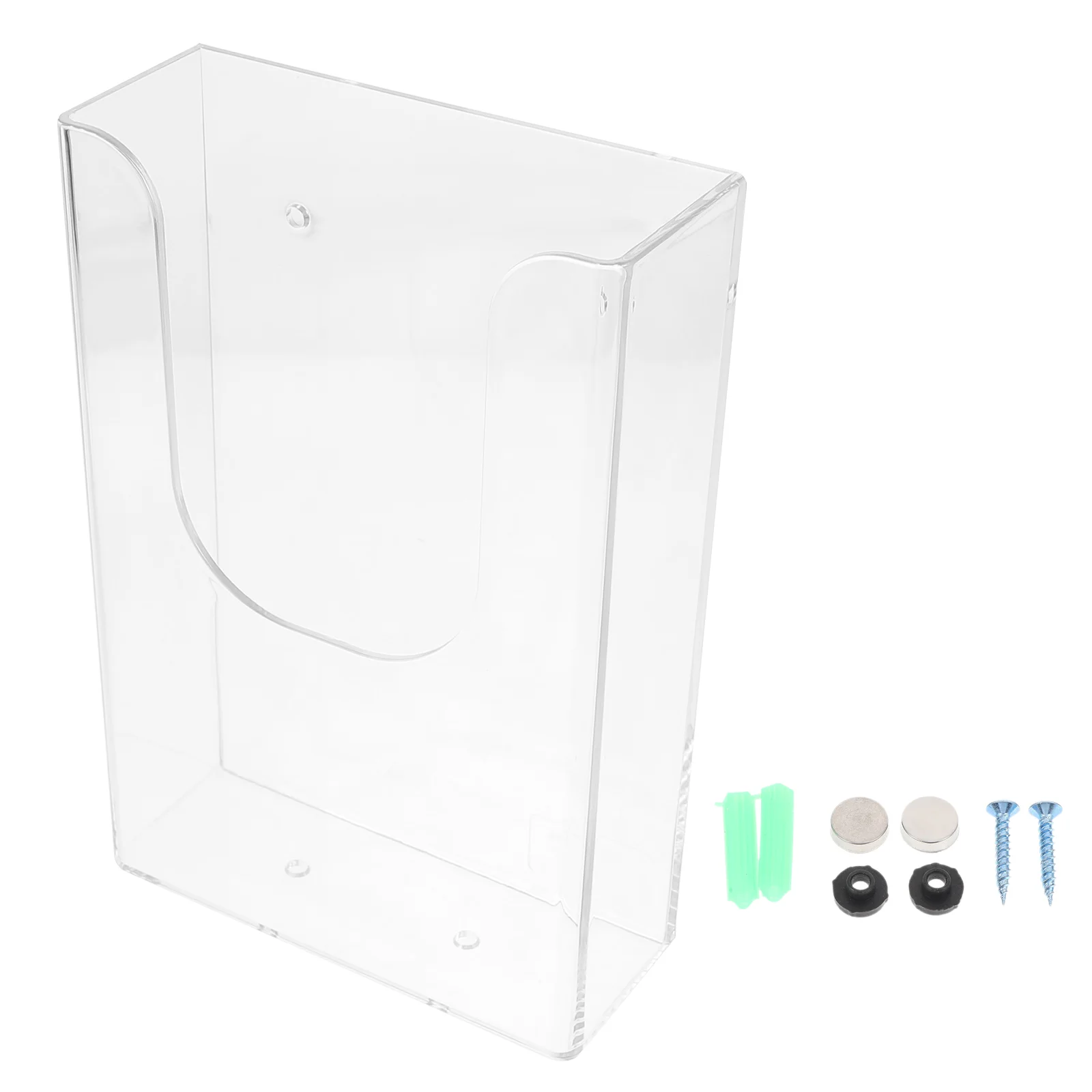 

Holder Wall File Brochure Organizer Mount Stand Display Rack Hanging Pamphlet Booklet Office Document Storage Clear Magazine