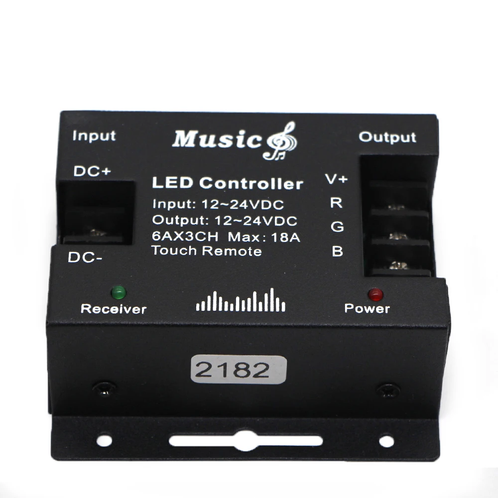 DC12V-24V 6Ax3channel 18A music RF беспроводной сенсорный RGB-контроллер Сенсорная панель RGB