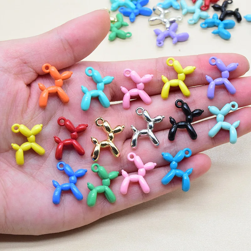 

10pcs/Lots Popular Solid Color Puppy Alloy Charms Cute Bracelet Necklace Earrring Pendant Making Diy For Jewelry Make C100