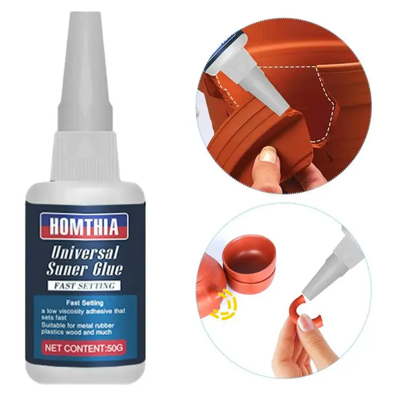 

50ml Waterproof Super Glue Universal Super Glue Strong Tile Repair Glue Adhesive For Resin Ceramic Metal Glass CW