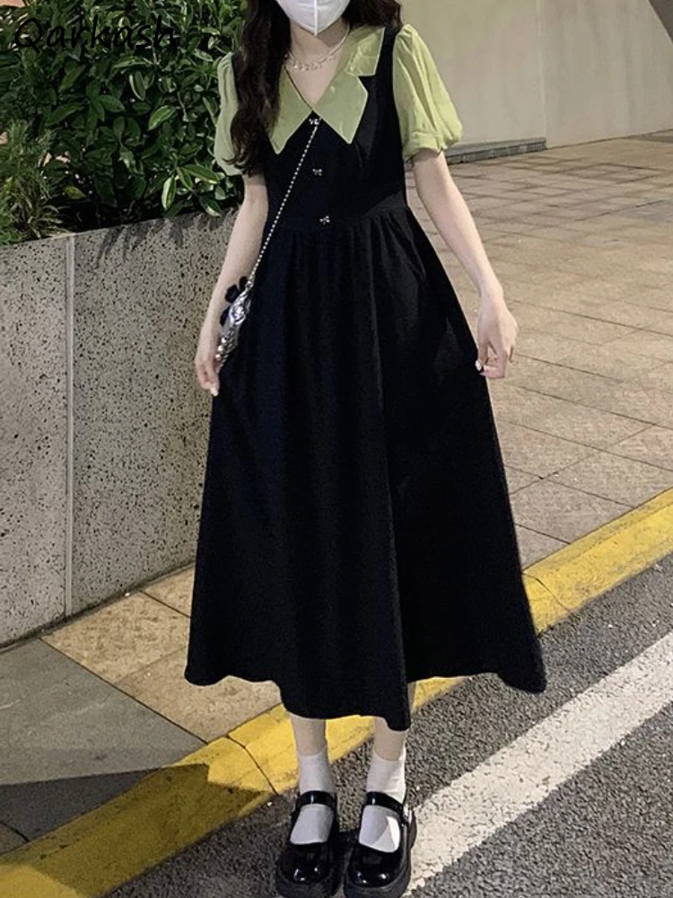 

Платье-миди женское с пышными рукавами, 2 шт.