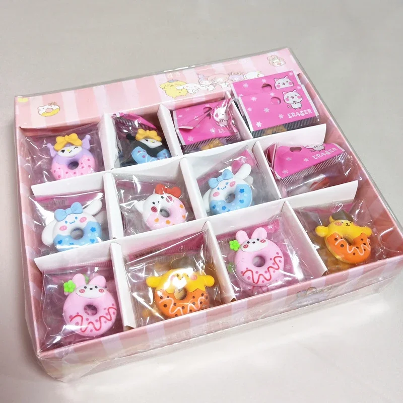 Sanrio Hello Kitty Ластик В Форме Пончика Милый Десертный Дизайн Съемный Засіб Для