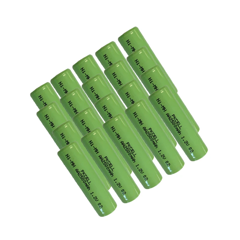 

20 шт., аккумуляторные батарейки PKCELL AA 1,2 в Ni-MH AA, 2500 мАч