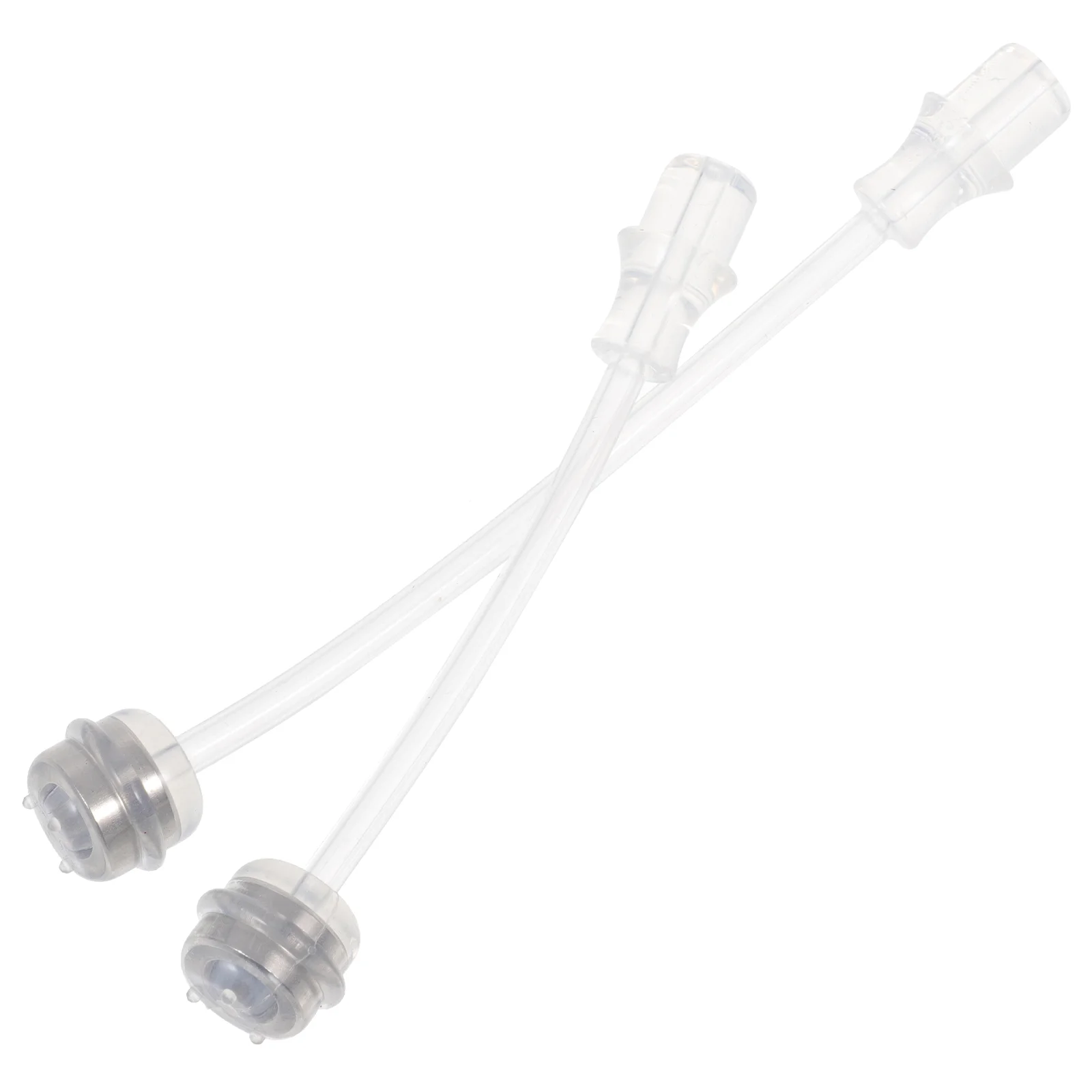 

2 Pcs Silicone Straw Bottle Feeder Straws Silica Gel One-piece Supple Sucker Baby Steel Bead