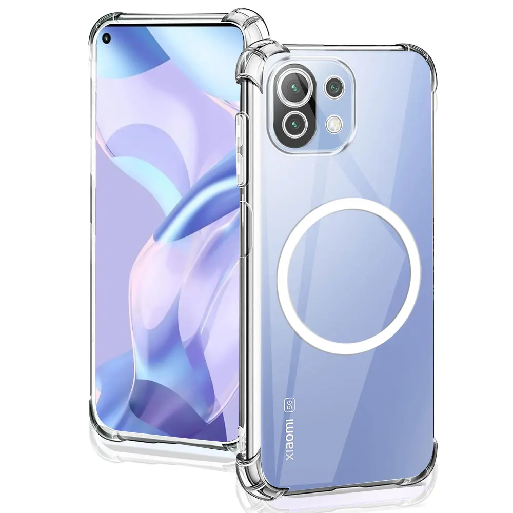 Чехол с магнитной наклейкой для Xiaomi Mi 11 Lite NE 11i 11X 11T Pro мягкий силиконовый чехол