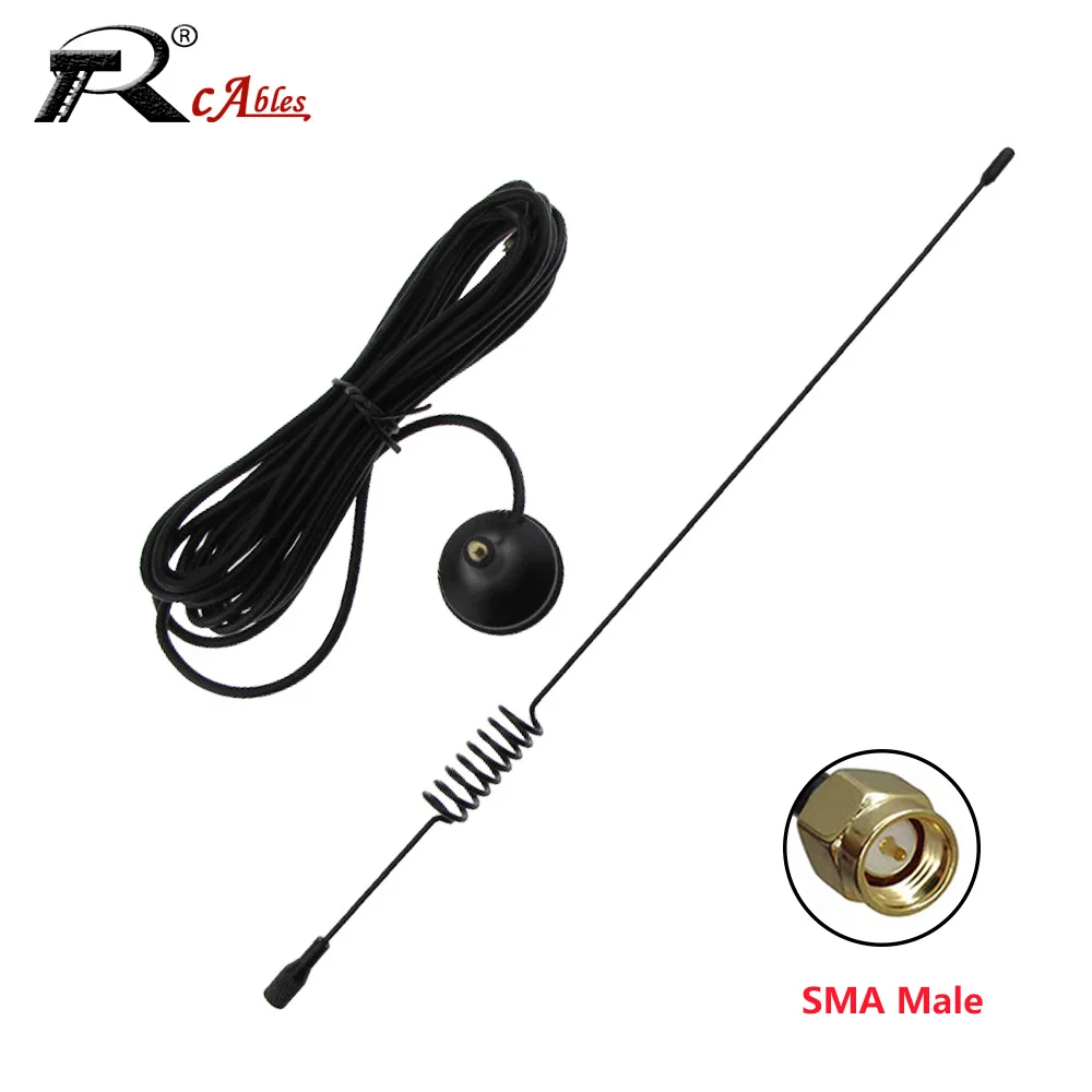 

1PC GSM High Gain 5DB Magnetic Small Suction Cup Antenna 900-1800MHZ Medium Pole Antenna 3M RG174 Coaxial Cable