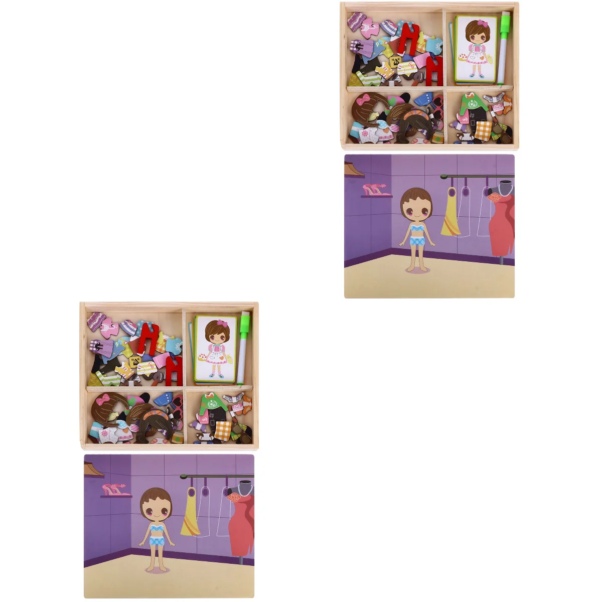 

Puzzle Magnetic Drawing Toy Dressgames Wooden Puzzles Board Early Wood Toys Children Kids Jigsaw Toddler Learning