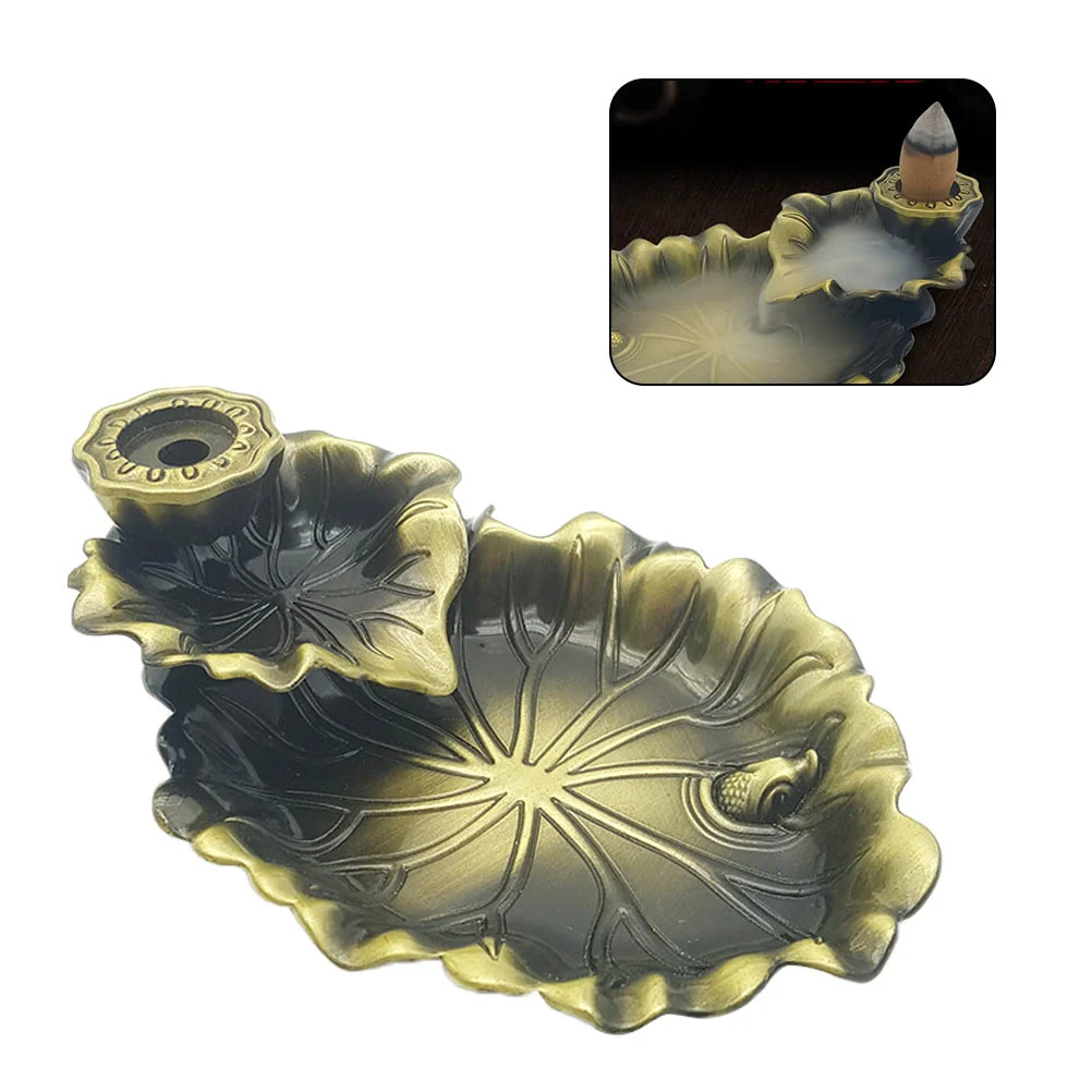 

Burner Backflow Holder Handcrafted Cones Sticks Aromatherapy Vintagedesk Ornaments Waterfall Lotus Leaf
