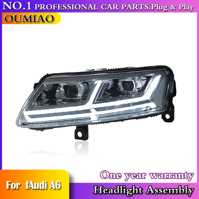 Новый стиль автомобиля для фар Audi A6 2005-2011 C5 C6 светодиодный динамический сигнал