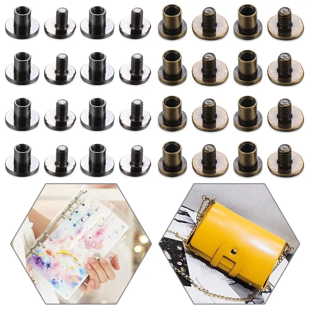 

10sets Crafts Scrapbooking decoration nail Leather Craft DIY Cloth Button screw Brass Nail Rivets