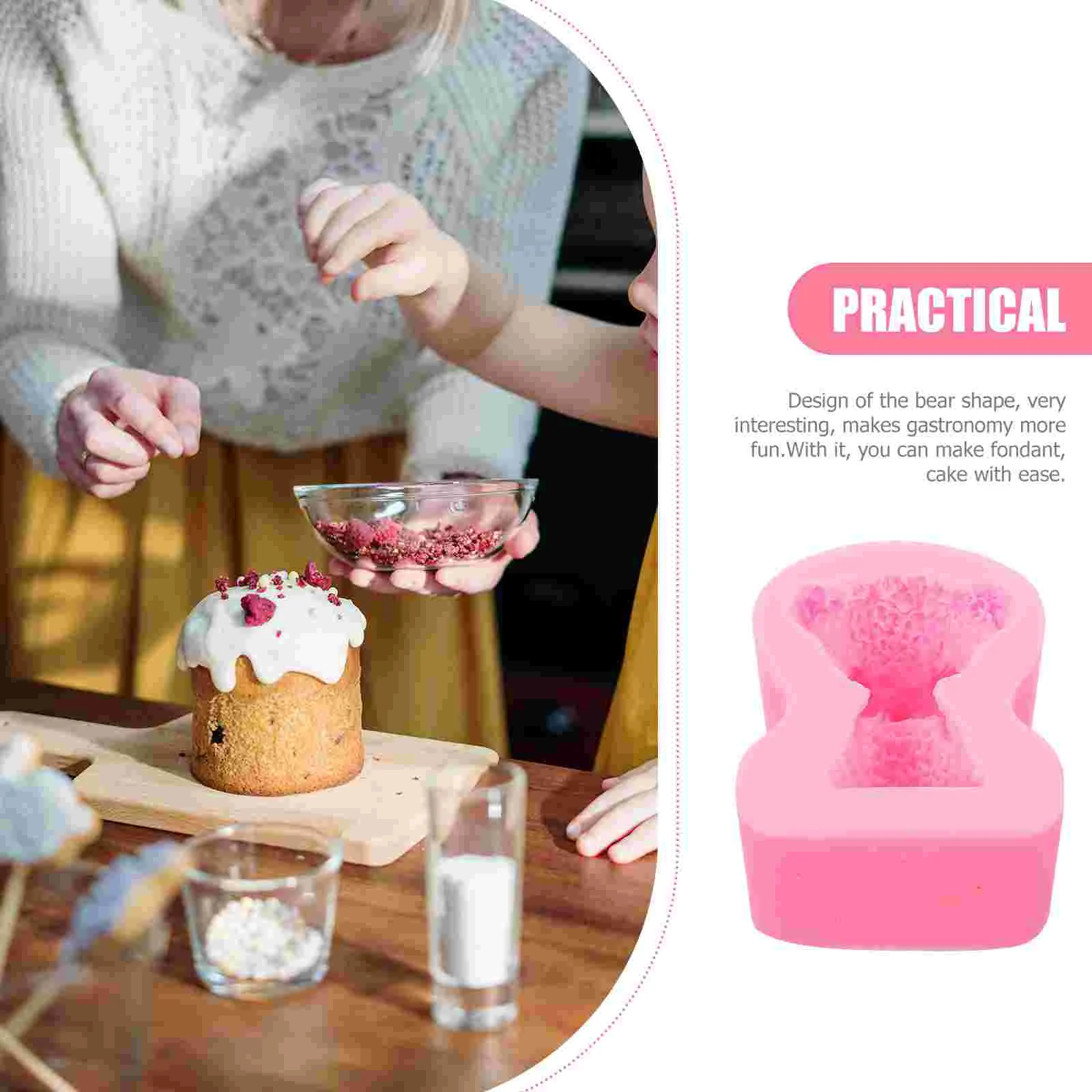 Силиконовые формы в форме медведя инструменты для украшения торта форма выпечки