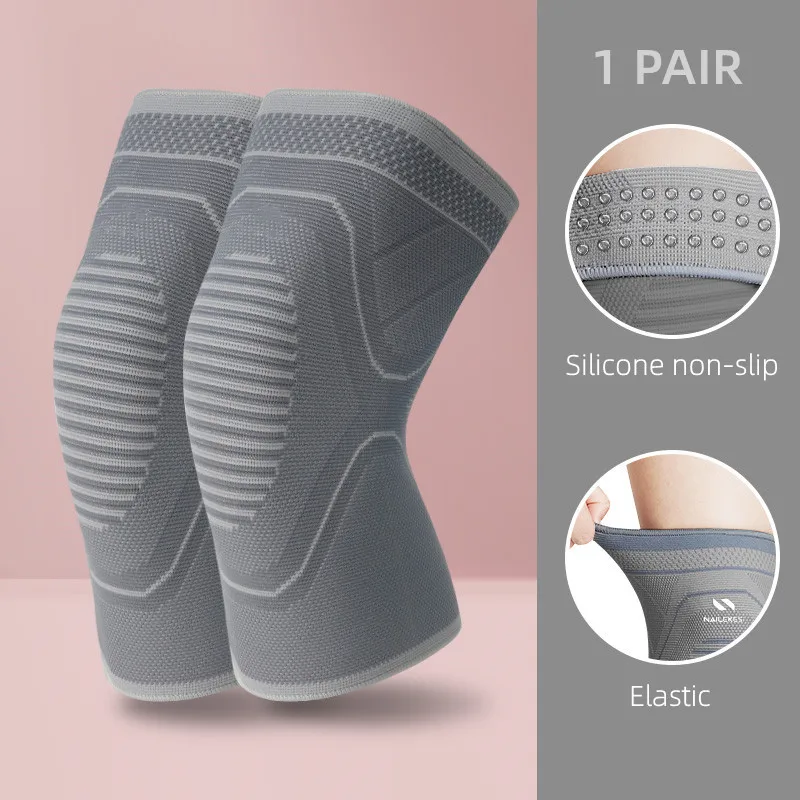 

2Pcs Sport Kneepad Men Women Compression Knee Pad Support Breathable Anti-Slip Sleeve Basketball Volleyball Tennis Gym Protector