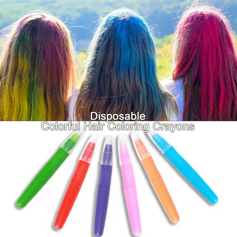 

Hair Color Pen Tube Shape High Saturation Natural Extract One Time Hair Dye Unisex Temporary Hair Dye Styling Pencil