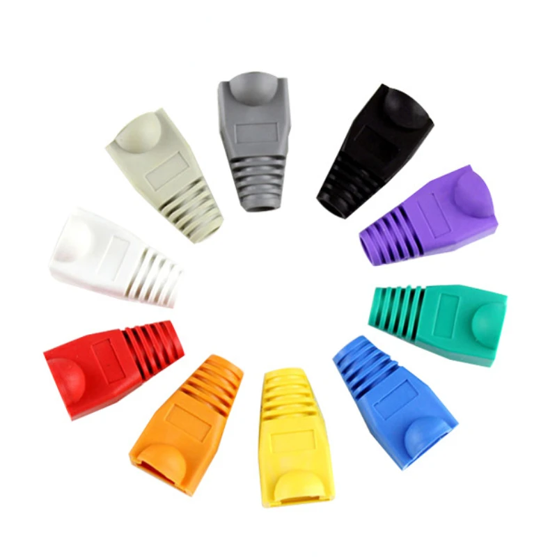 

Protective Sleeve Random Color Cover Cap for CAT5E/6 Cable Usb Connectors Laptop PC Case RJ45 Connector Plug