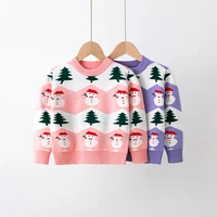 christmas kids boys girls pullover sweaters autumn winter baby boys girls long sleeve snowman bottoming knit childrens sweaters