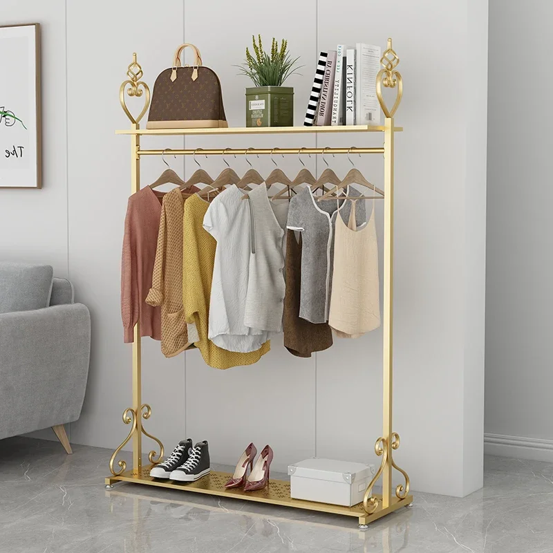 

Heavy Duty Clothes Rack Hanging Bedroom Shop Adjustable Clothes Rack Rolling Pole Tendedero Ropa Plegable Entrance Furniture
