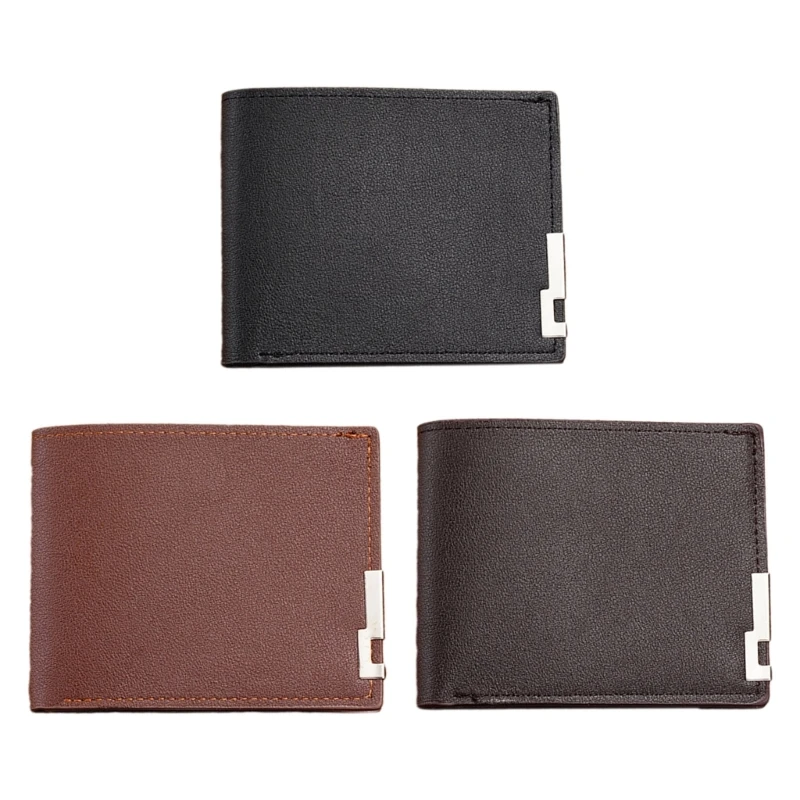 

Portable Credit Card Holder PU Leather Bifold Slim Wallet Coin Purse for Men Small Change Pocket Money Bag
