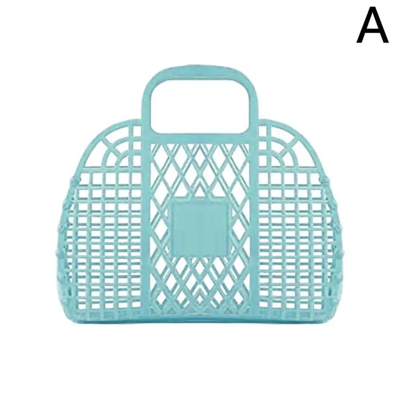 

Personalized Beach Bag Retro Gift Basket Custom Name Plastic Hollow Storage Bag Portable Plastic Bathroom Laundry Basket