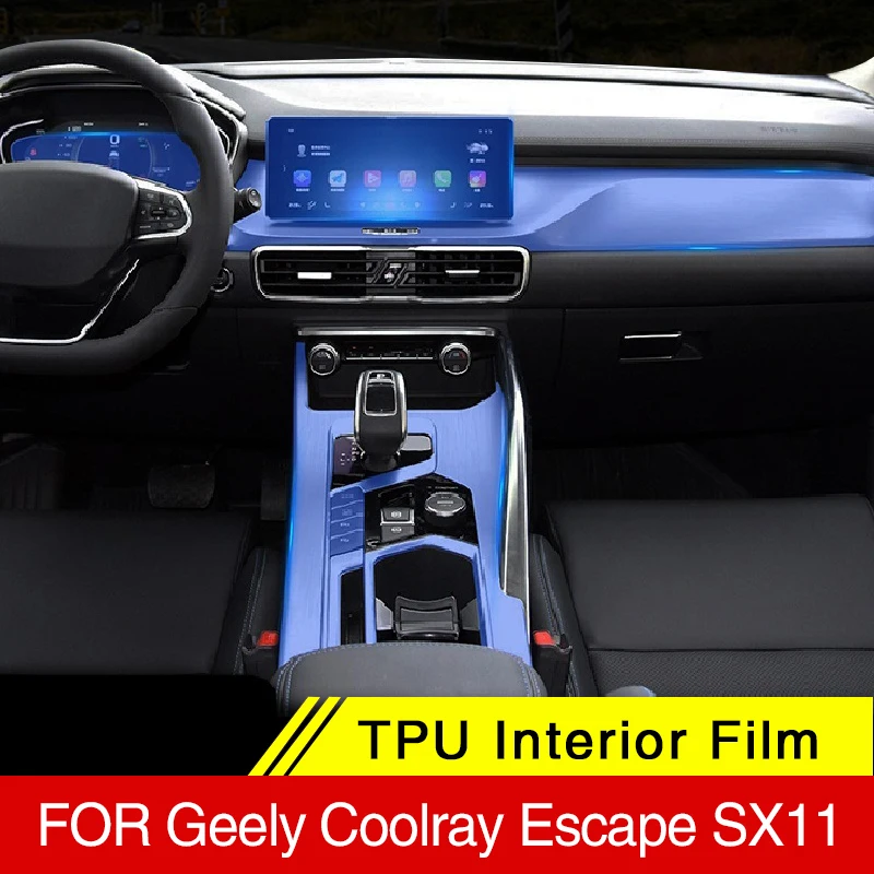 

For Geely Coolray Escape SX11 2018-2020Car Interior Center console Transparent TPU Protective film Anti-scratch Accessories Refi