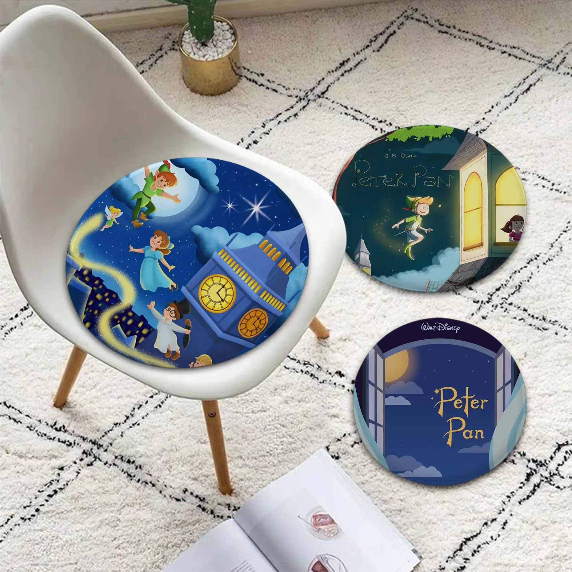 

Disney Peter Pan Simplicity Multi-Color Chair Mat Soft Pad Seat Cushion For Dining Patio Home Office Indoor Outdoor Mat Pad