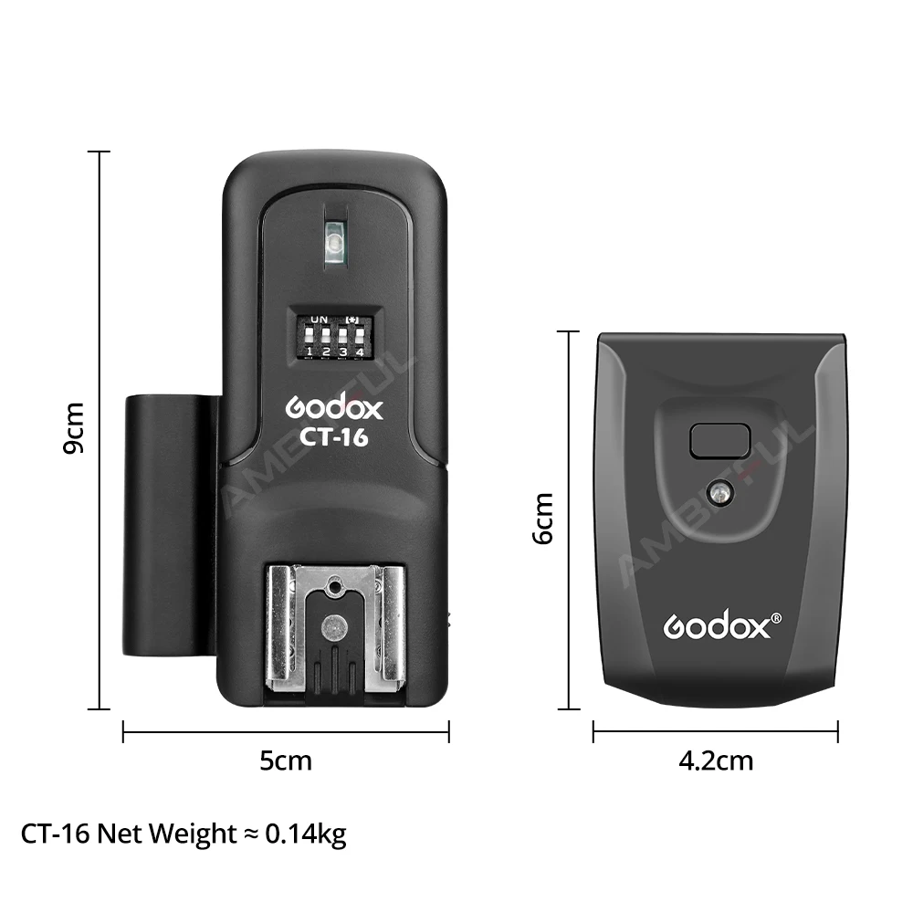 Триггер + 2 ресивера Godox CT-16 для вспышки камеры Canon Nikon |