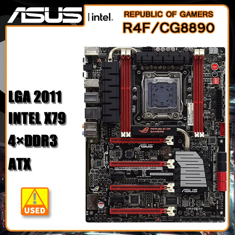 

Материнская плата X79 для ноутбуков Asus р4f/CG8890 LGA 2011 DDR3 64 Гб ATX с поддержкой Core i7 ЦП