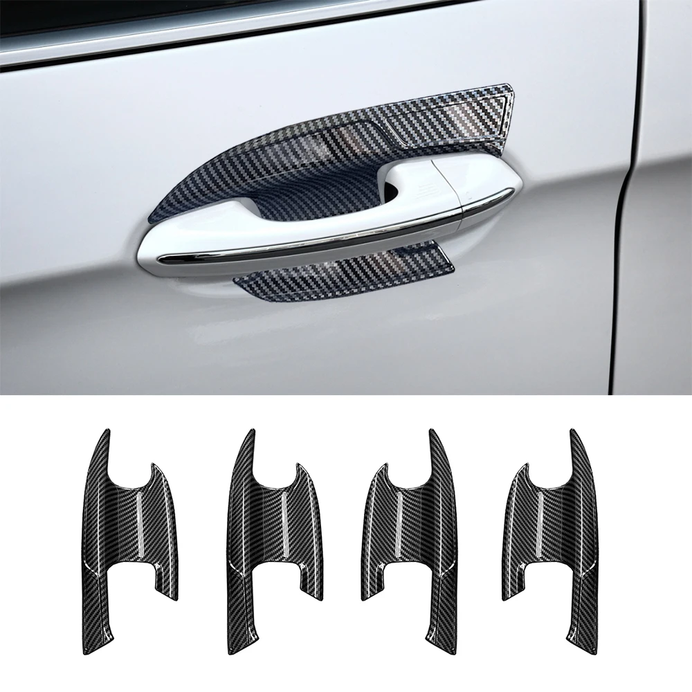 Наклейки из углеродного волокна с эффектом внешней дверной ручки отделка