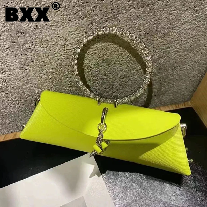 

[BXX] Dinner Party Bag High-end Temperament Diamond Handbags For Women 2023 New Fashion Protable Chain Shoulder Bags GF3008