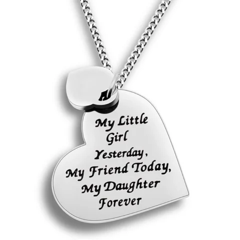 Ювелирные изделия для дочери подарок от мамы или папы-«Моя дочь предвещающая» кулон в форме сердца ожерелье для женщин и девочек-подростков