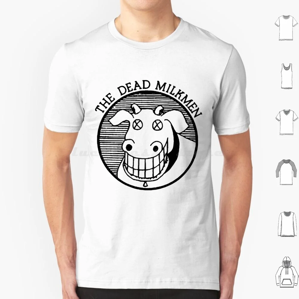 Белая Лицензированная футболка с логотипом коровы Dead Milkmen для взрослых хлопковая