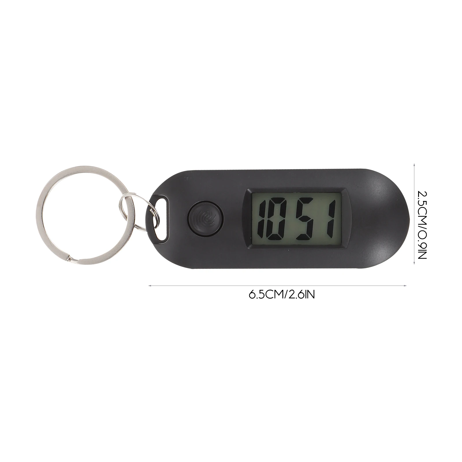 Keychain Pocket Watch Key Black Key Ring Portable Kid Gifts Hanging Watch Watch Pendant for Nurse Students Backpacks