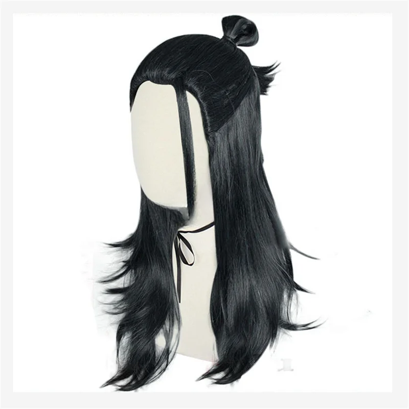 Парик для косплея из аниме Suguru Geto Kenjaku парик черных синтетических искусственных