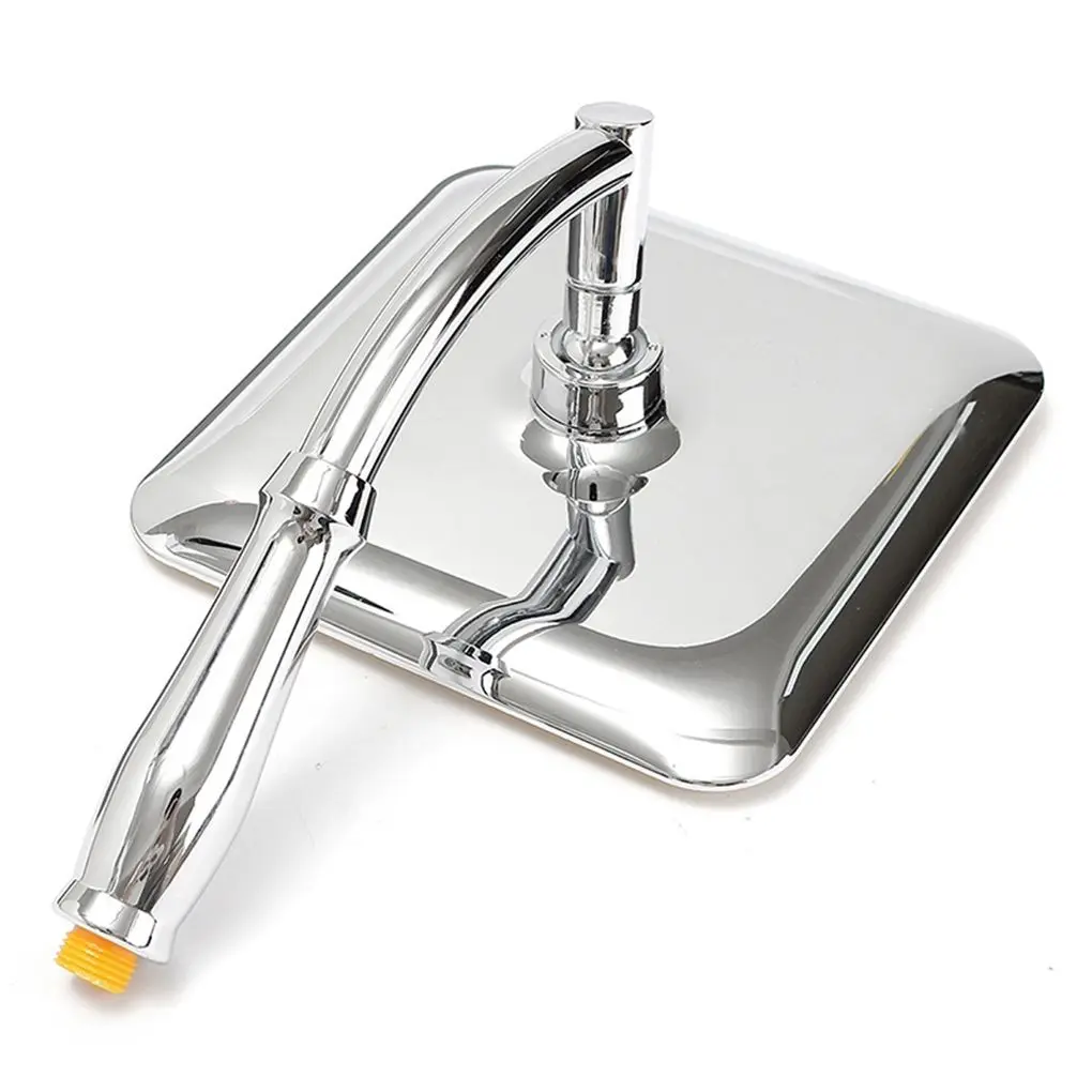 

9 Inch Bathroom Adjustable Pressure Rise Plated Shower Head Water Saving ABS Silver Top Spray