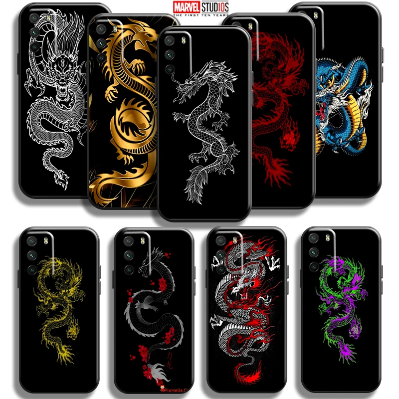 

Animal Pattern Dragon For Xiaomi Poco X3 PRO X3 NFC X3 GT M3 M3 Pro 5G F3 GT Phone Case Silicone Cover Liquid Silicon Carcasa