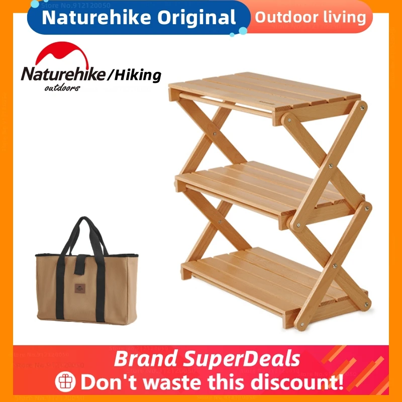 

Naturehike Настольная полка для кемпинга Открытый 3-слойный складной стол для кемпинга Портативный стол для хранения Пикник Сверхлегкий полочный стол Снаряжение для кемпинга Мебель