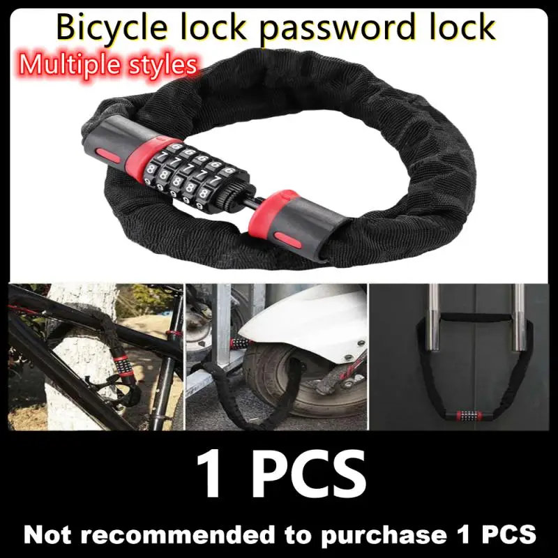 

Bike Padlock Anti-theft Steel Password Code Motorcycle Lock Electric Scooter Safty Cycling Chain Lock Bike Accessories