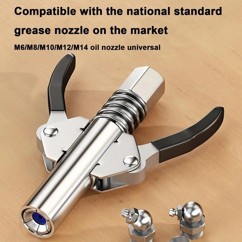 Grease Coupler Heavy-Duty Grease Guns With Double Handle Grease Nipple Car Syringe Lubricant Tip Repair Accessories Lubricant