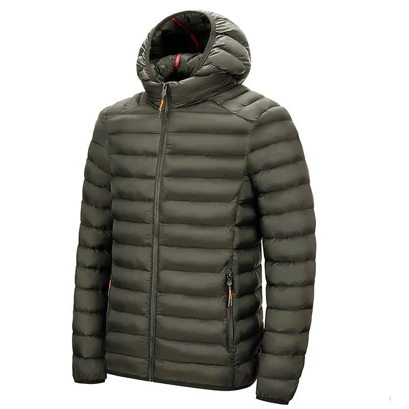 Men's All-Season Ultra Lightweight Packable Down Jacket Water and Wind-Resistant Breathable Coat Big Size Men Hoodies Jackets