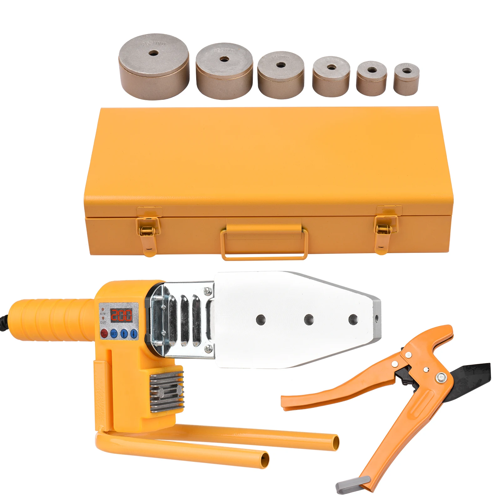 

Pipe Welding Machine1000W 20/ 25/ 32/ 40/ 50/ 63mm Pipe Soldering Iron Plastic Welding PPR PE HDPE Tube Heating Hot Melt Tool