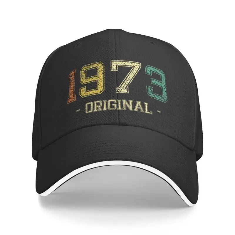 

Personalized Vintage Born In 1973 Baseball Cap Men Women Adjustable 49 Years Old 49th Birthday Dad Hat Outdoor